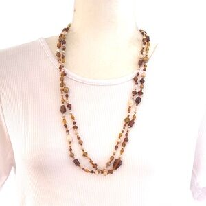 Y2K Embellishments Glass Boho Necklace Set Deadstock NOS NWT